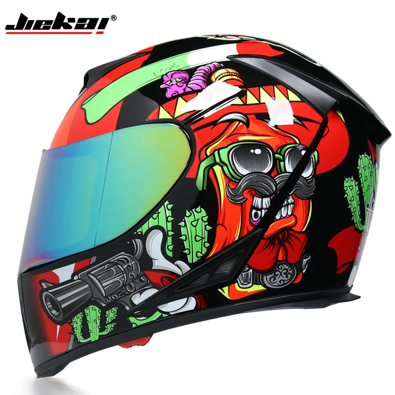 Мотоциклетный шлем для мотогонок двойной зеркальный шлем со съемной подкладкой DOT Approved - Цвет: c2