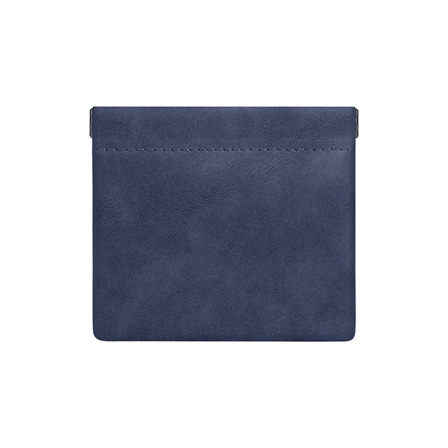 BUBM Mini Small Wallet Change Bag Coin Purse Money Change Bag Key Earbuds Storage Bag Credit Card Holder Case For Boys Girls L-derk blue