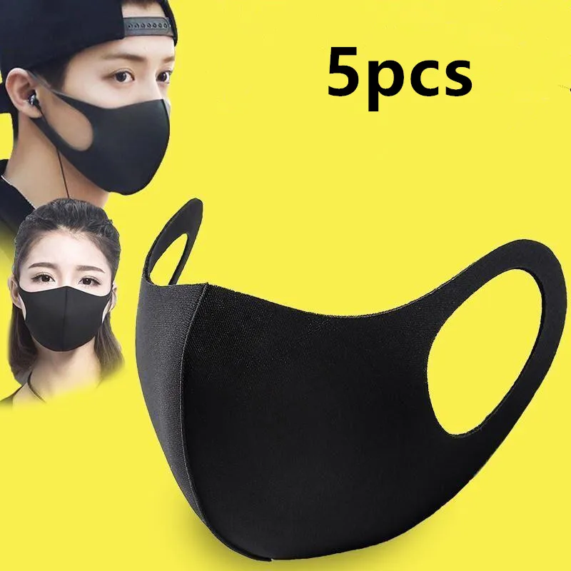 

5pcs/pack Fiber Material Protective Mask Super Soft Dust-proof and Breathable Mask