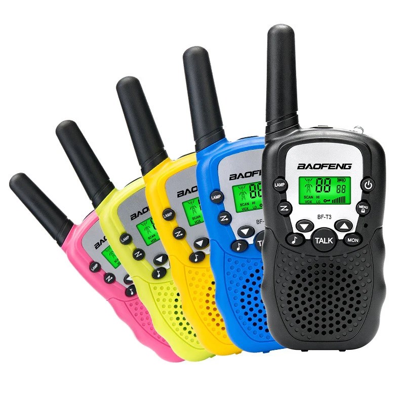 2 шт Baofeng T3 Walkie Talkie 3-10 км Talk Range Interphone для детей взрослых на открытом воздухе Приключения двухдиапазонный fm трансивер bf t3