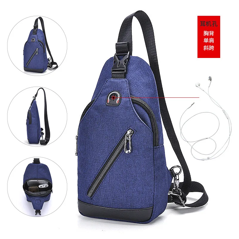 

Korean-style Men Chest Bag Shoulder Bag Men's Fashion Casual 2019 New Style MEN'S Single-shoulder Bag Sports