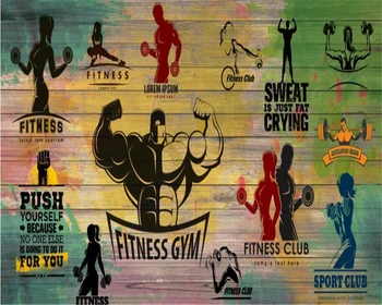 

beibehang papel de parede Gym background wall fashion personality wallpaper 3d TV background wallpaper home decoration behang