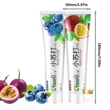 Пищевая Сода зубная паста страсть фрукт голубика аромат до желтого до плохого дыхания до зубных пятен анти-клещей семейная одежда