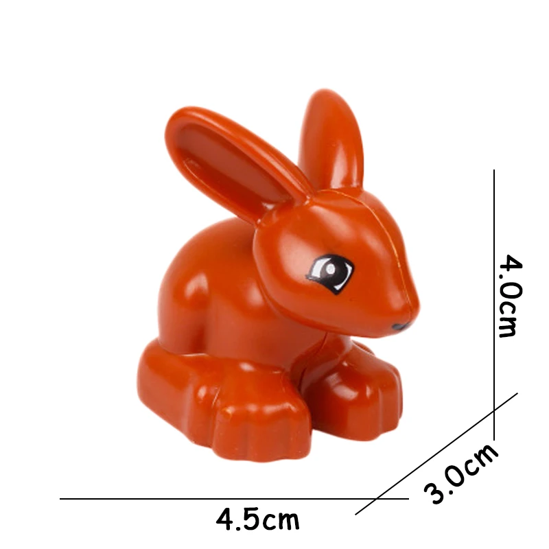 Big Size Building Blocks Animal Accessories Farm Figures Pig Rabbit Chicken Duck Dog Cat Bird horse Cow Sheep DIY Toys Gifts