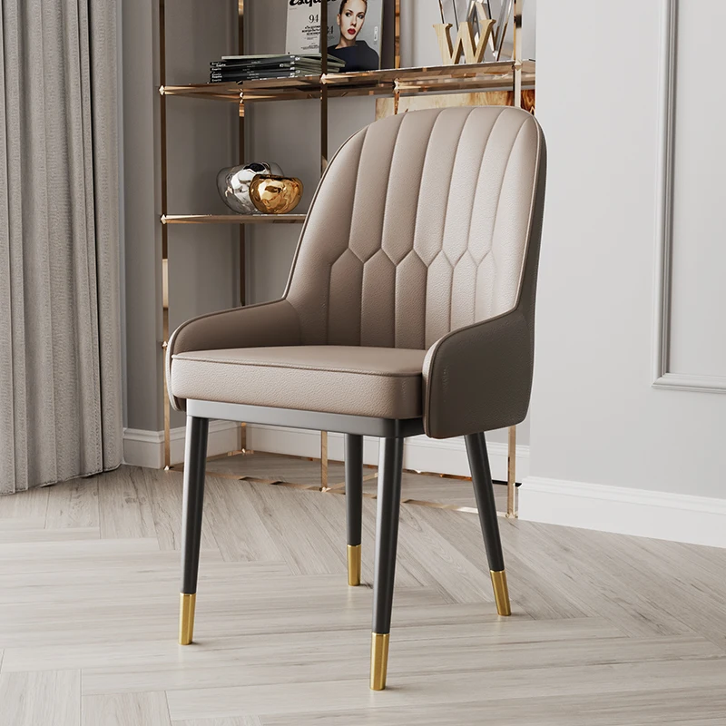 

Nordic INS Metal PU Chair Restaurant Dining Chair Restaurant Office Meeting Computer Chair Family Bedroom Learning Lounge Chair