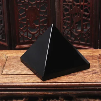 

Crystal Obsidian Pyramid Ornaments Crystal Jewelry Living Room Office Furnishings