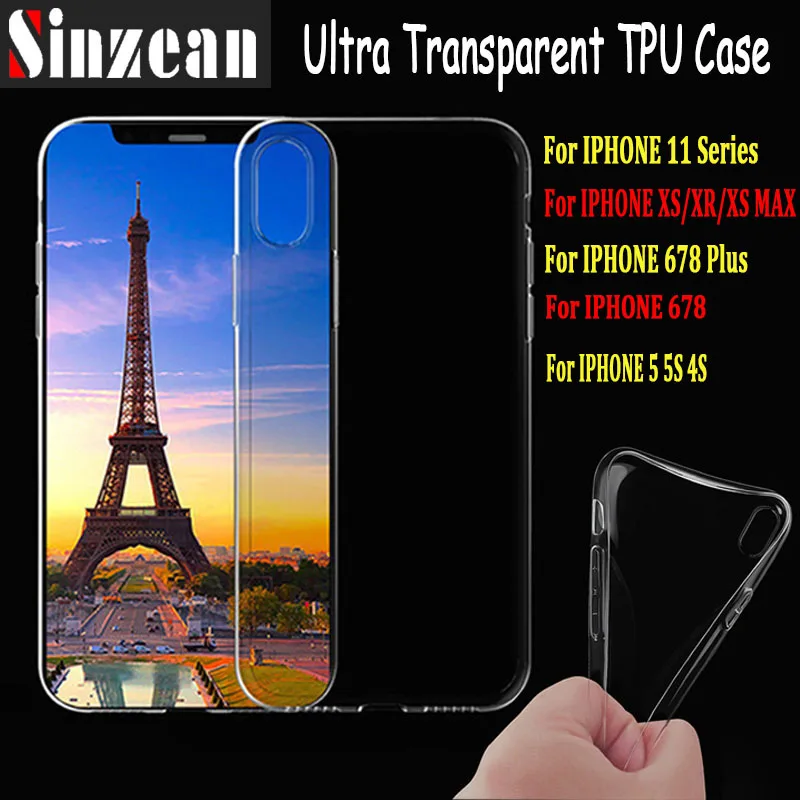 100 шт. Высокое качество для IPHONE 11/678 Plus ультра прозрачный ТПУ чехол 12 Pro Max/SE 2020/XS