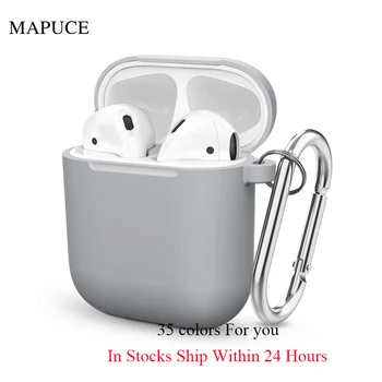 

Airpod Case Cover For Apple Soft Silicone Case For Airpods wireless headsets Charger Case Airpods 1/2 universal hanger cover