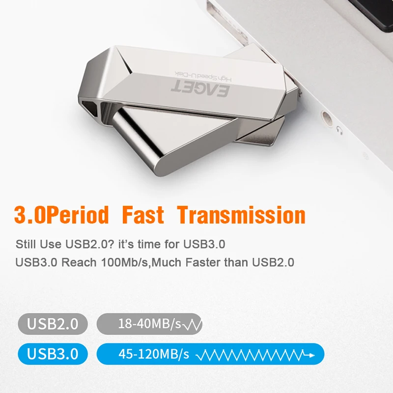EAGET F70 USB флэш-накопитель 32 Гб 64 Гб 128 ГБ 256 ГБ USB 3,0 высокоскоростной флеш-накопитель 64 Гб металлический флеш-накопитель 128 ГБ флэш-диск для компьютера