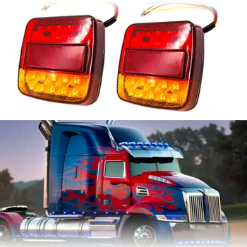 

Universal 2pcs LED Car Trailer Truck Taillight Brake Stop Turn Signal Light Lamp Super Bright Low Power Consumption
