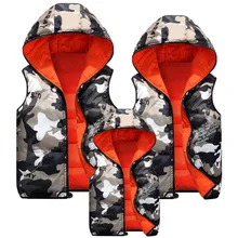 Новейший мужской зимний брендовый жилет без рукавов, утепленный хлопковый мужской повседневный модный жилет, толстые камуфляжные классические топы