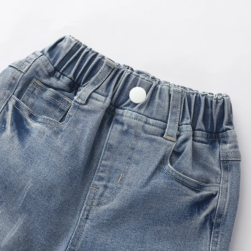 Calças de Brim Quebrado para o Bebê da Menina do Menino Keelorn Meninas Calças Crianças Rasgado Buraco Leopard 2020 Nova Primavera Jeans 3-7t 26 High Quality Mamãe e Bebê