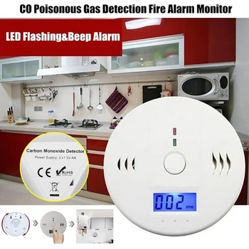 

High Sensitive Digital LCD Backlight Carbon Monoxide 85dB Warning CO Gas Sensor Alarm Detector Tester for Home Security Safety