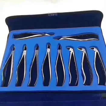 Buy 1Set Germany High Quality Stainless Steel Dental Adult Tooth Extraction Plier Forcep Dental Orthodontic Surgical Tool Instrument