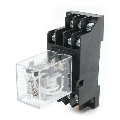 

35mm DIN Rail Mount 11 Pin 3PDT 3NO 3NC Coil Power Relay AC24V HH53P
