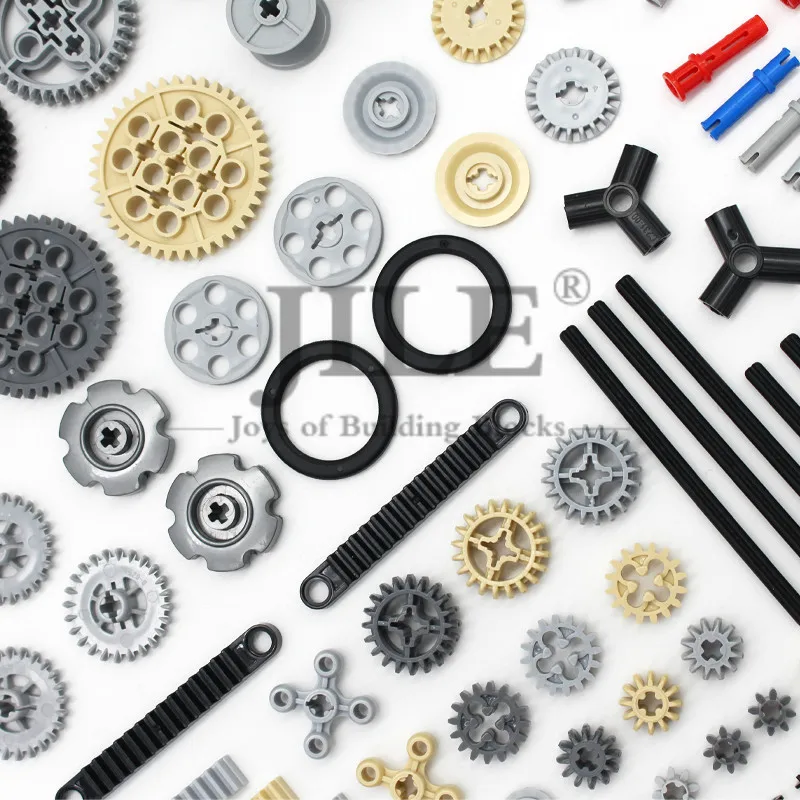 116pcs MOC Bulk Technical Parts Pin Liftarm Bricks Set Axle Connector Gear 40 Tooth Building Blocks Compatible Technology Toys 3