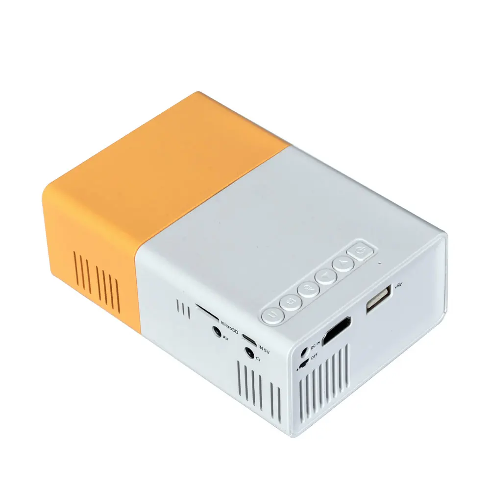 Salange YG300 светодиодный проектор 600 люмен 3,5 мм аудио 320x240 пикселей YG-300 HDMI USB Мини проектор домашний медиаплеер