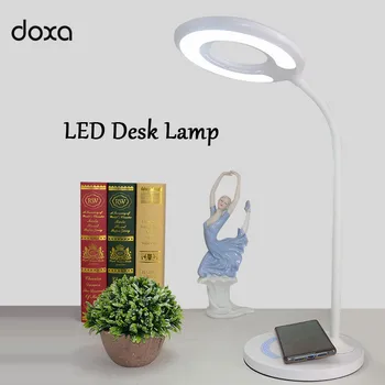 

LED Desk Lamp Modern Eye Protection LED Table Lights GY242 Wireless Fast Charging Touch Sensor Circular Reading Desktop Lamparas