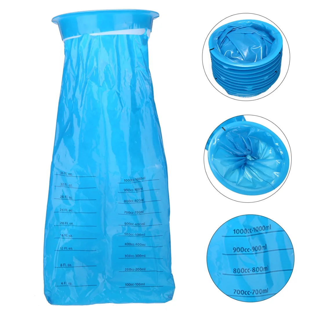 10pcs/50pcs 1000ml Disposable Vomit Bag Sickness Vomit Storage For Travel Plane Motion Car Sea Sickness Supplies