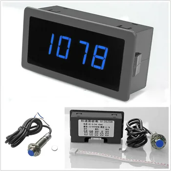 

Hot Sale Digital LED Tachometer 10-9999 RPM Speed Meter+NPN Hall Proximity Sensor Kit LED Tachometer