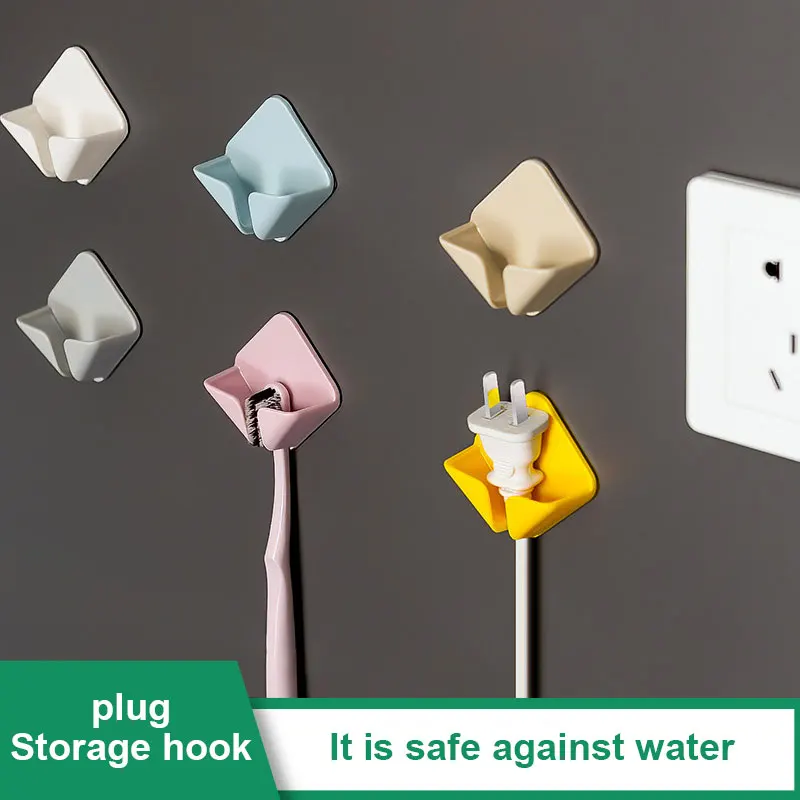 2 шт. крючки для хранения без гвоздей шнур питания настенный крючок кухонный