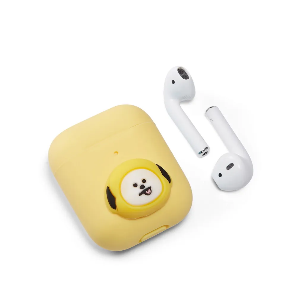Чехол для наушников с героями мультфильмов для Airpods, чехол, милый силиконовый защитный чехол для наушников с Bluetooth-1or2 поколения