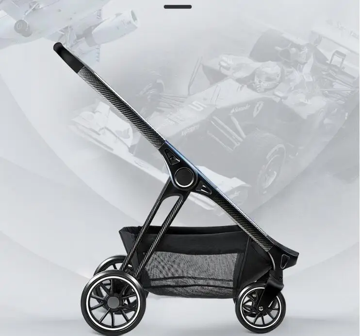 luxurious 3 in 1 baby stroller aluminium alloy baby pram leather two-way shock baby trolley with gifts