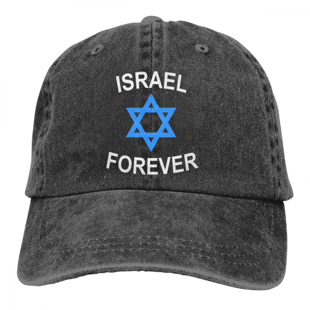 Israel Forever Casquette, Черная мужская и женская джинсовая бейсболка, регулируемая бейсболка для гольфа
