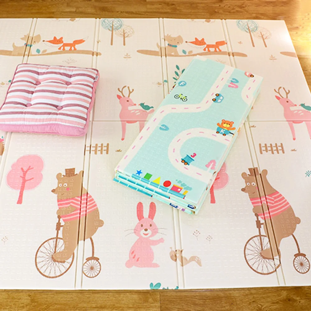 Портативный игровой коврик для малышей большой толстый ползания XPE детский