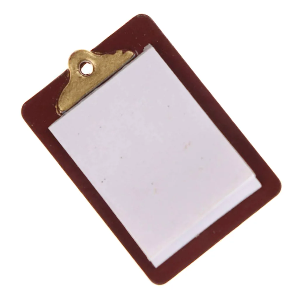1/12 Mini Dollhouse Miniature Accessories Clipboard W/ Real Paper Attached