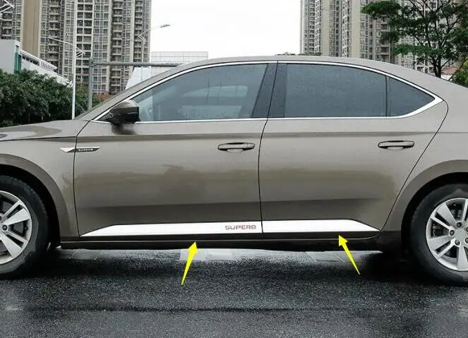 Для Skoda New Superb 16-19из нержавеющей стали украшения корпуса бар, дверной край анти-Защитная Наклейка