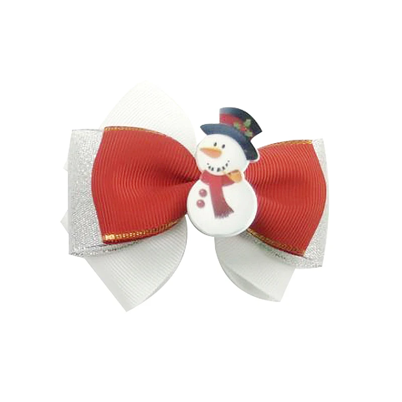 4 дюйма Рождество Бутик волос Луки Милая мультяшная заколка для волос для девочек