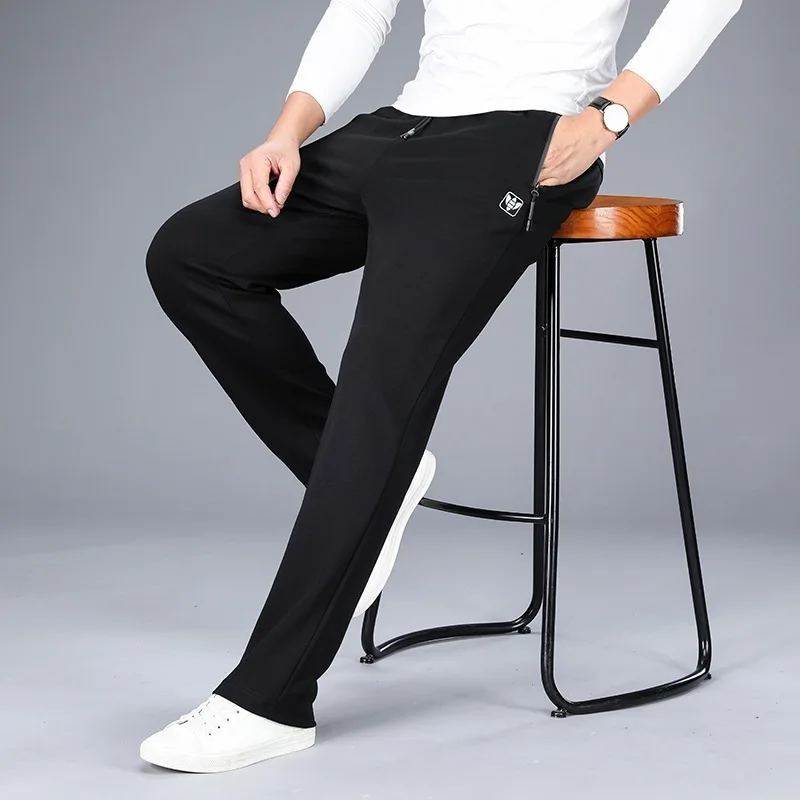 

Loose Autumn Plus Fat plus Size Male Sports Trousers Elastic Force Spuer Fat Man Gao File Leisure Pants Fat Extra Large