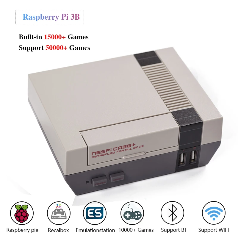 Чехол RETROFLAG NESPI + ТВ игровая консоль для Raspberry Pi 3B 2B с функциональной мощностью и