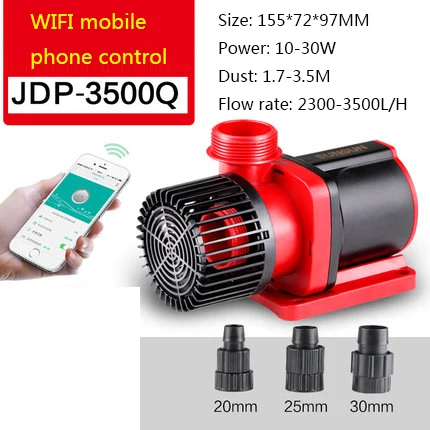 WI-FI 110 V-240 V SUNSUN частотно-регулируемый водяной насос JDP большой поток регулируемый Погружной насос аквариумный водный насос для резервуара насос отключения звука - Цвет: JDP-3500 WIIF