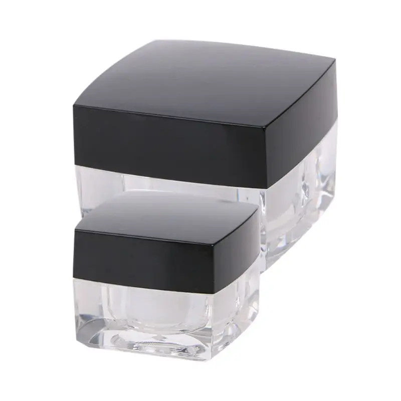 

Small Square Bottle Cosmetic Empty Jar Pot Eyeshadow Lip Balm Face Cream Sample X5XC