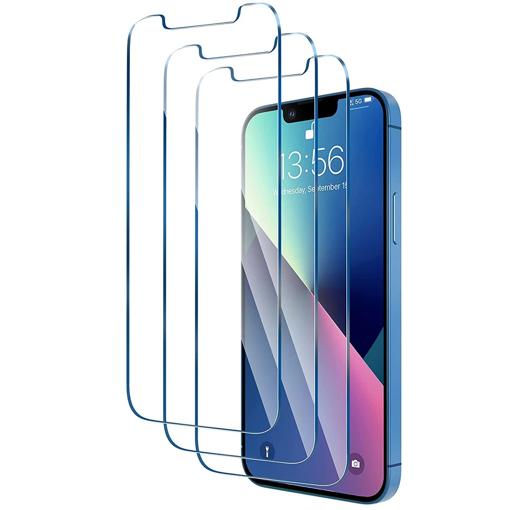 Tempered Glass Screen Protector For iPhone 13 Pro Max 12 Mini 11 14 13Pro 12Pro 11Pro XS X XR 8 Plus 7 iPhone13 Protection Film