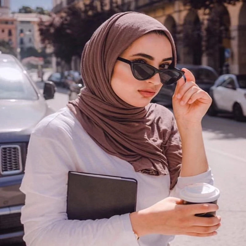 

1PC Big Size Soft Cotton Basic Scarf Elastic Fashion Plain Solid Color Headscarf Viscose Muslim Hijab Bandana Woman for Hair