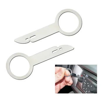 

4pcs Keys Stereo Stainless Steel Vehicle Sound CD Release Radio Removal Portable Car Dismantling Device