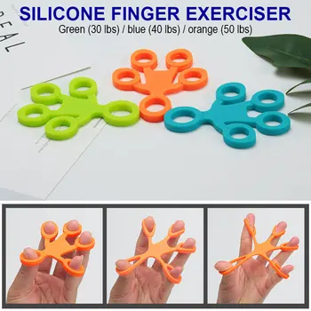 

Finger Resistance Bands Multicolor Reusable Yoga Finger Trainer Finger Puller Stretcher Fitness Equipment Rehabilitation