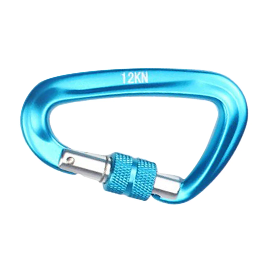 Sky Blue Алюминиевые d-образные кольца с фиксацией больших карабинов для кемпинга на открытом воздухе - Цвет: Sky Blue