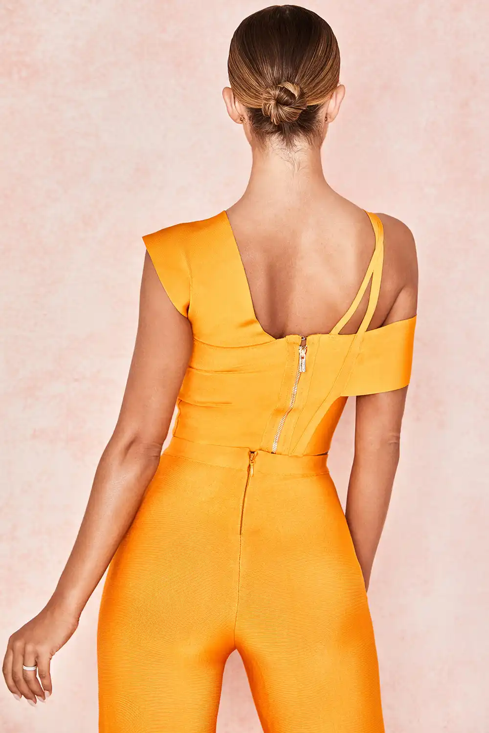 orange bandage jumpsuit