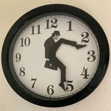 Ministry Of Silly Walk Wall Clock Home Decor Novelty Wall Watch Funny Walking Silent Mute Clock Birthday Christmas Gift Dropship