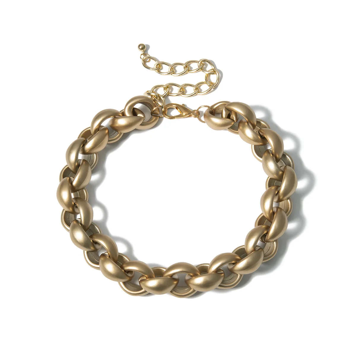 Fashion Gold Link Chain Necklace Hip Hop Jewelry Women's Punk Statement Chunky Choker Exaggerated Charm Female Accessories ZA