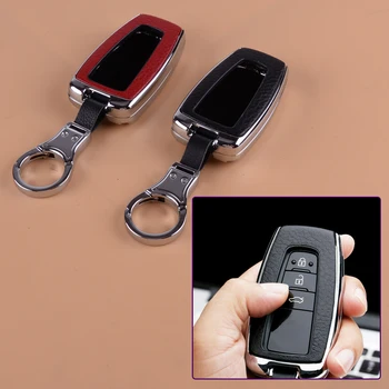 

CITALL Leatherette Car Key Case Cover with Keychain Fit for Toyota Camry CHR Prius RAV4 Avalon