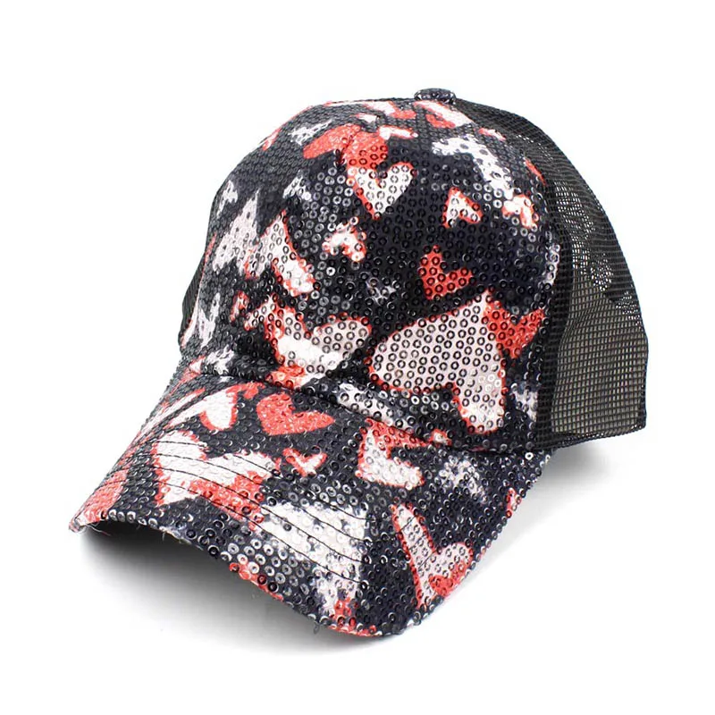 Новинка и высокое качество женские летние алмаз в форме сердца Бейсболка Snapback кепки s хип хоп шапки Gorras Para Hombre - Цвет: 03