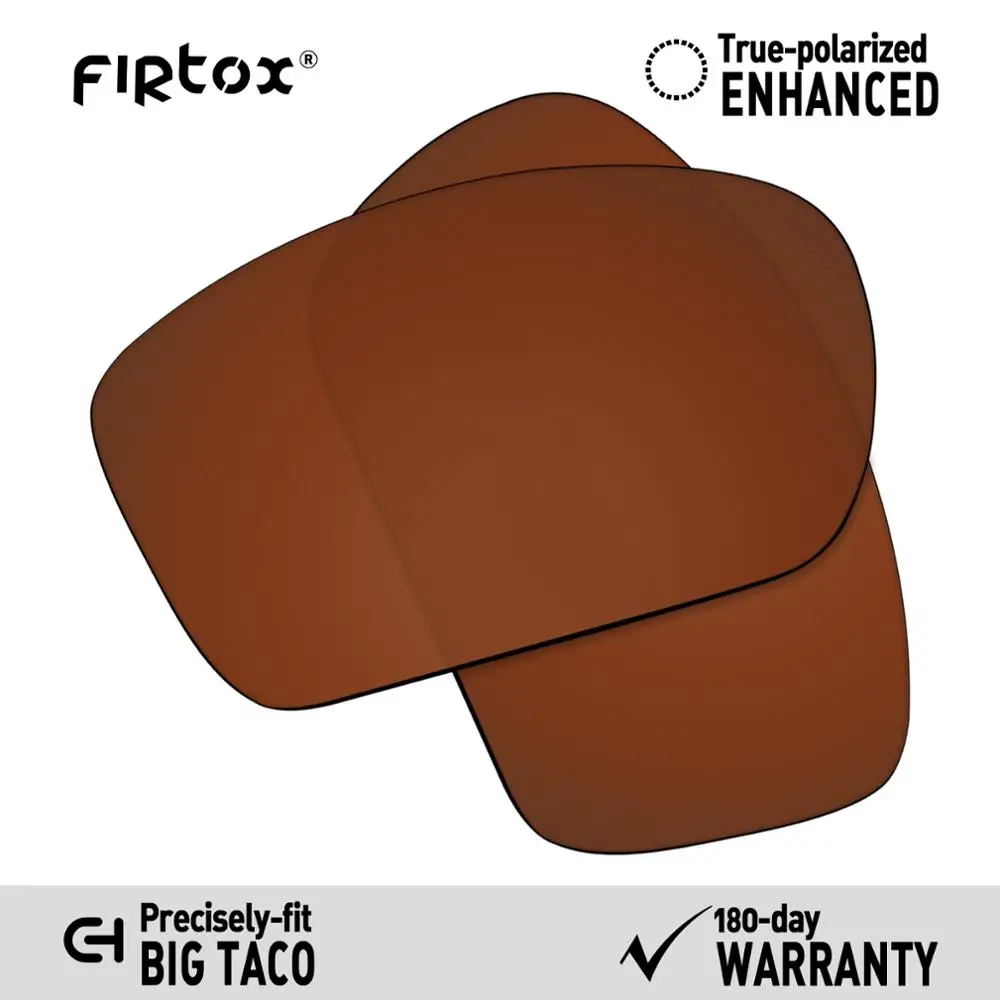 Brown-Polarized Firtox настоящие поляризованные Сменные рассеиватели UV400 для солнцезащитных очков-солнцезащитных очков Окли Биг Тако OO9173(Только Совместимые линзы)-несколько цветов - Цвет линз: Brown-Polarized