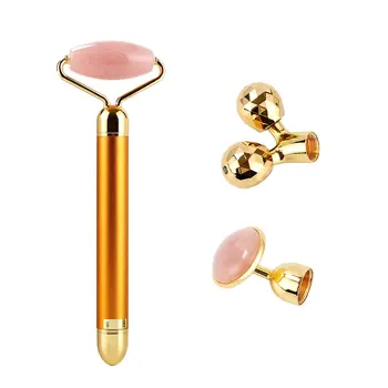 

Three-in-one natural jade powder crystal roller Facial jade massage stick Facial Slimming Thin Health Care Tools