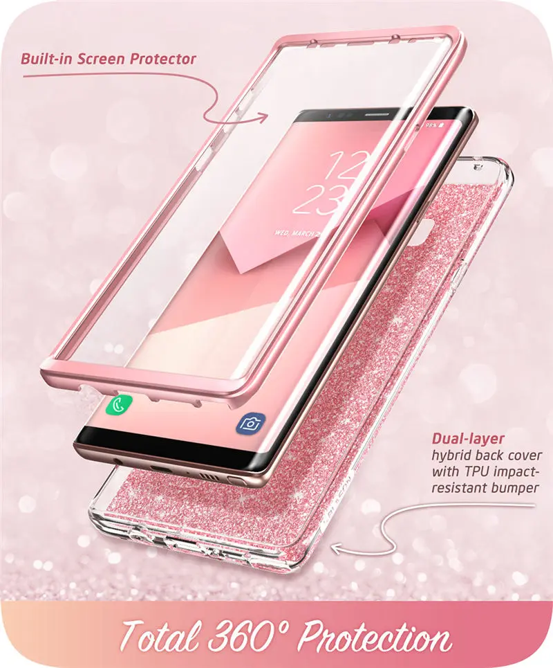 I-BLASON для samsung Galaxy Note 9 чехол Cosmo полный корпус блестящий Мраморный Бампер Защитный чехол со встроенной защитной пленкой