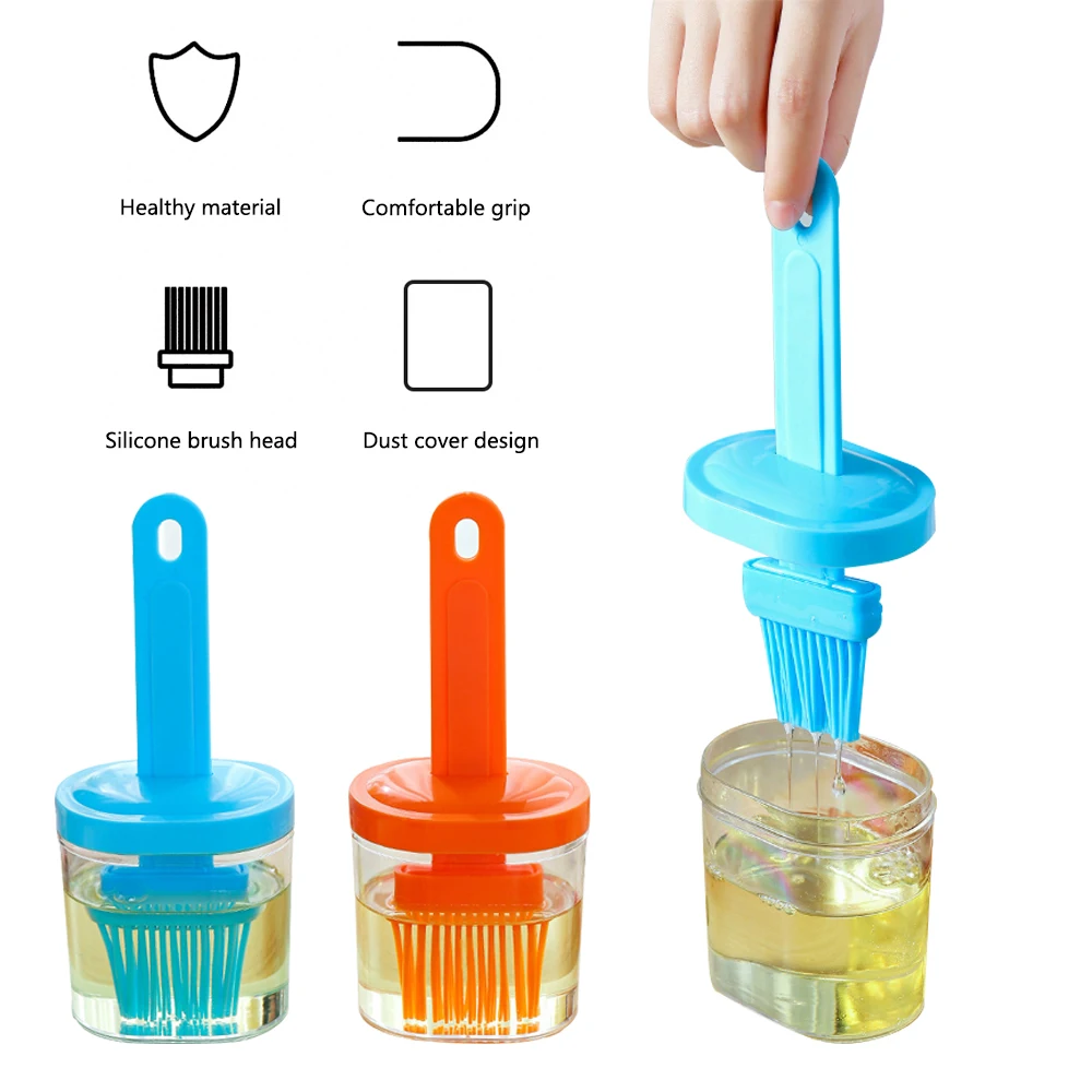 Silicone Oil Brush Temperature Resistant Oil Bottle Baking Pancake Barbecue Cooking BBQ Grilling Accessories Tool Kitchen Gadget